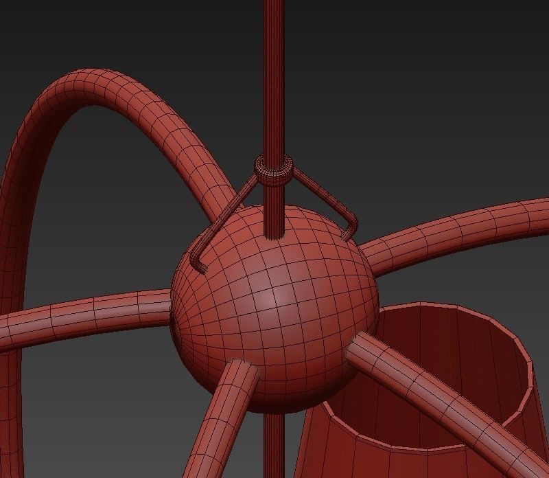 Sylvan 5 Light Chandelier 3D model_7