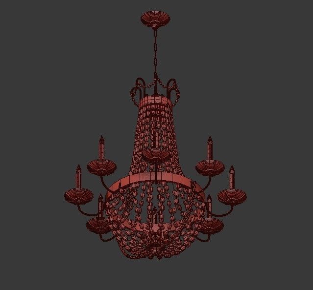 Paris Flea Market Large 8 Light Chandelier 3D model_1