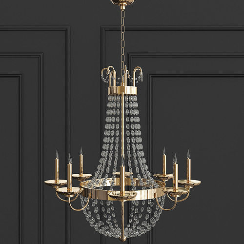 Paris Flea Market Large 8 Light Chandelier 3D model