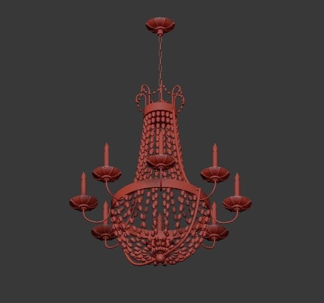 Paris Flea Market Large 8 Light Chandelier 3D model_3