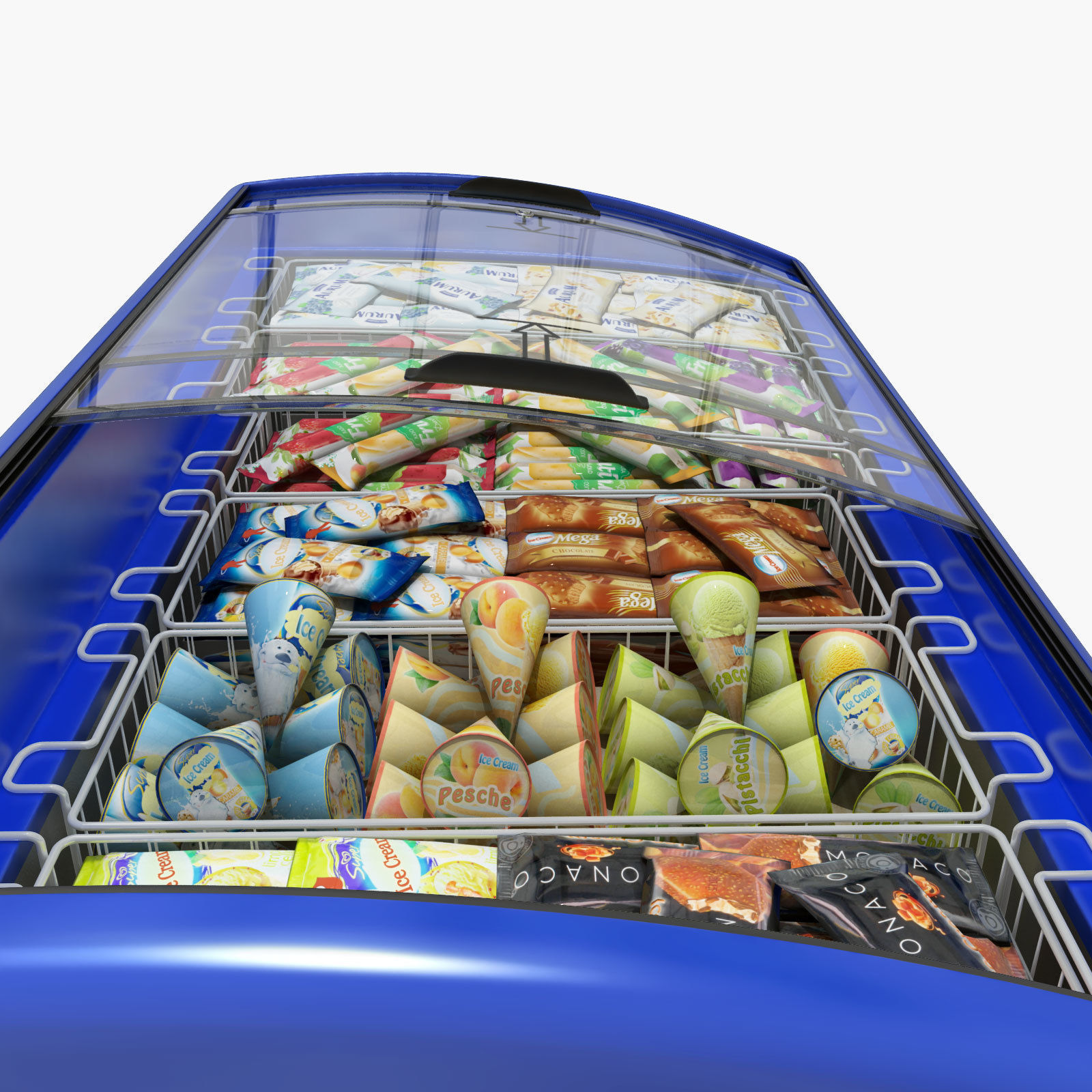 Ice Cream Display Freezer 3D model_8