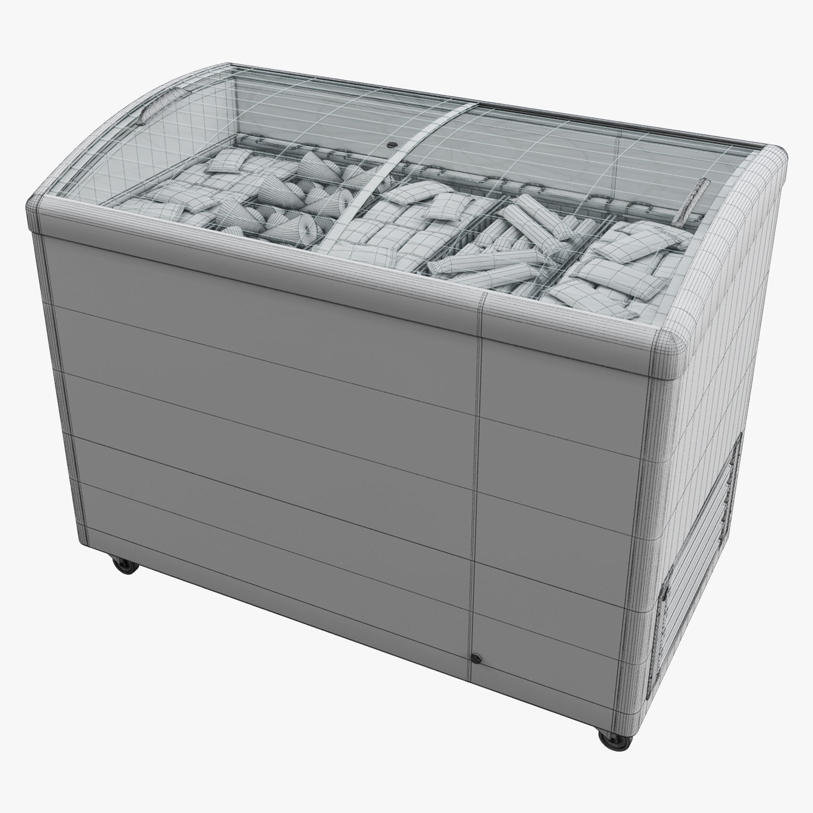 Ice Cream Display Freezer 3D model_12