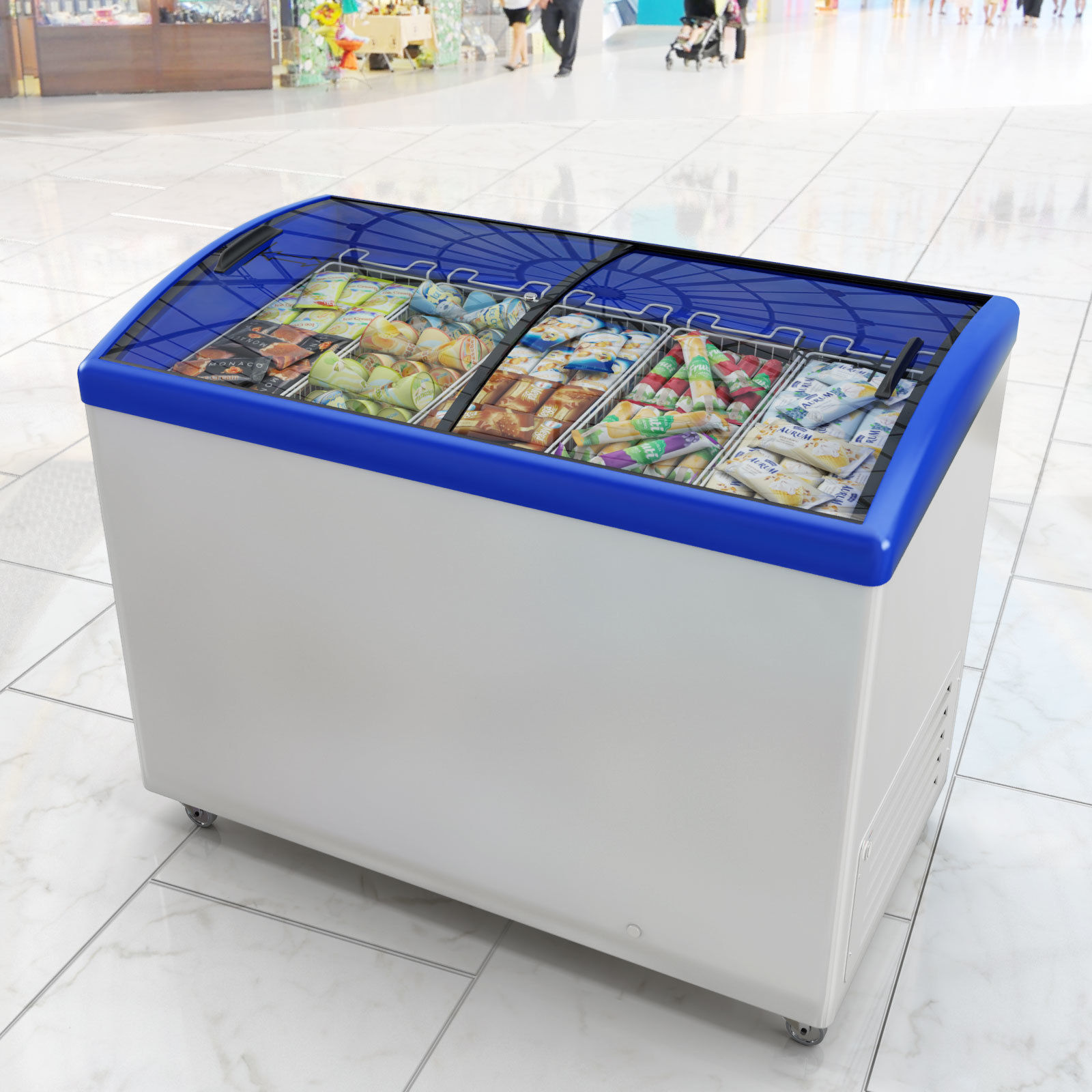 Ice Cream Display Freezer 3D model_1