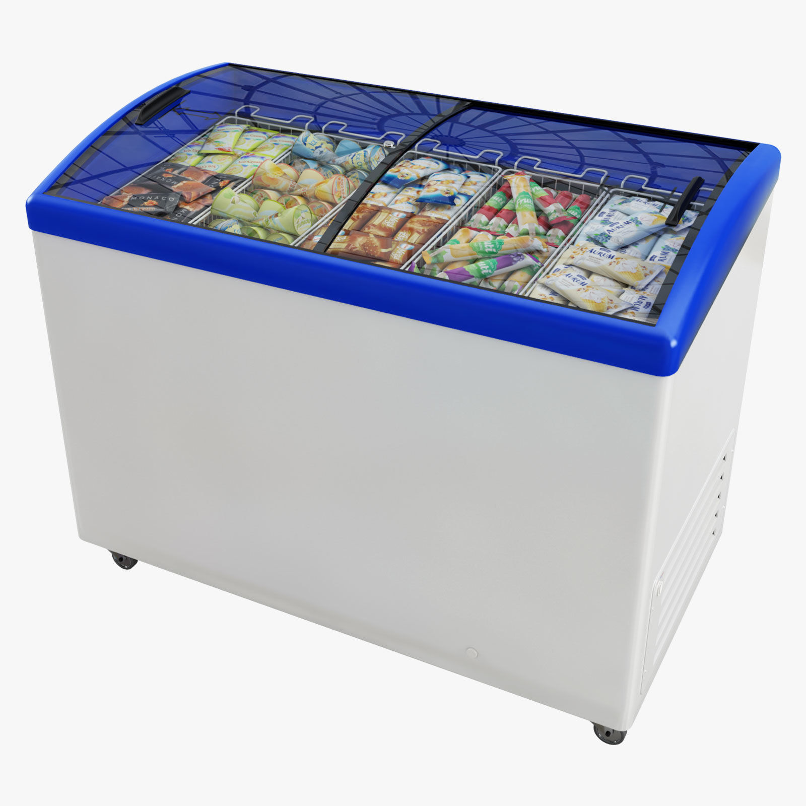 Ice Cream Display Freezer 3D model_4