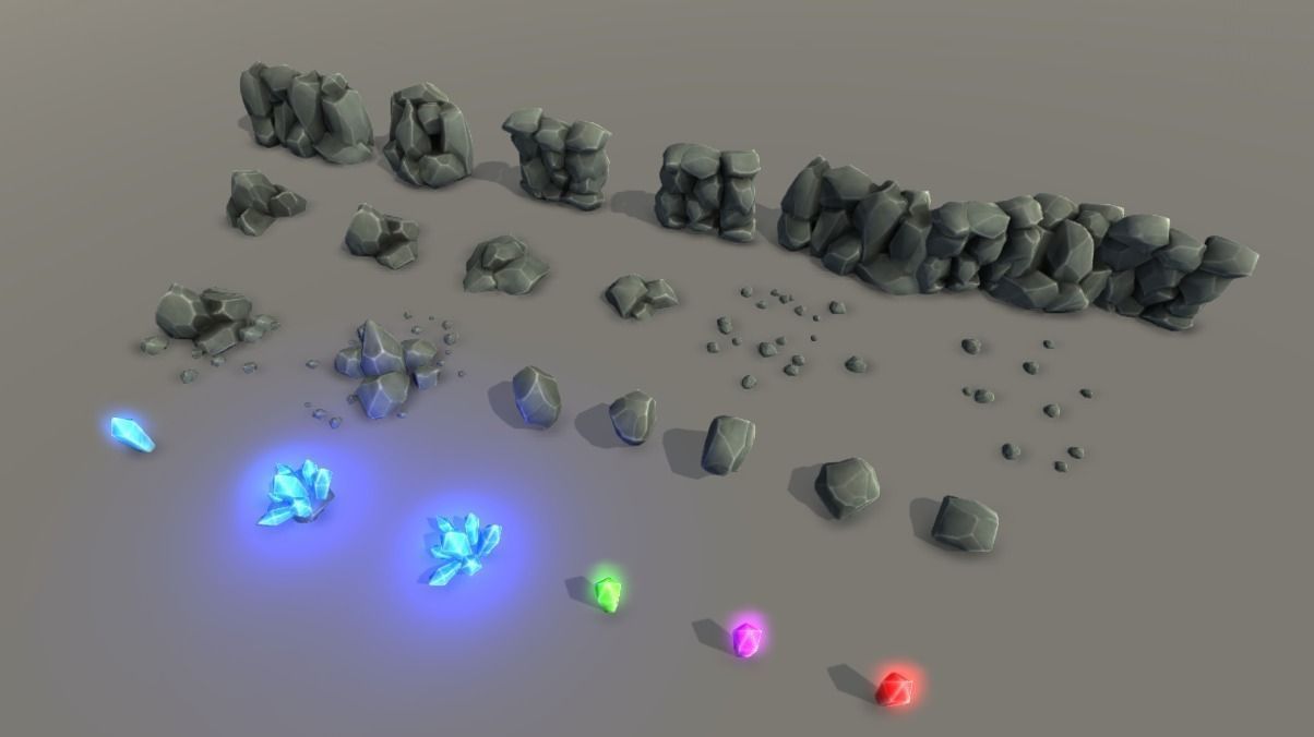 Tower Defense Level Kit Low-poly 3D model_4