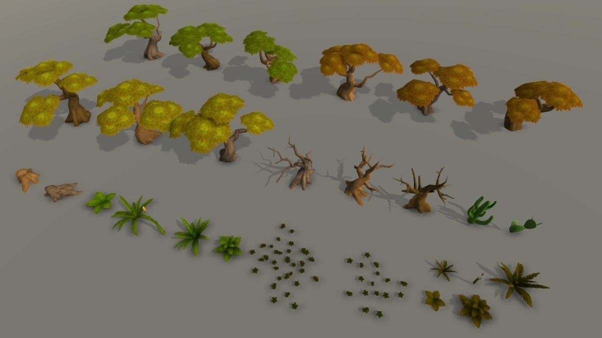 Tower Defense Level Kit Low-poly 3D model_3