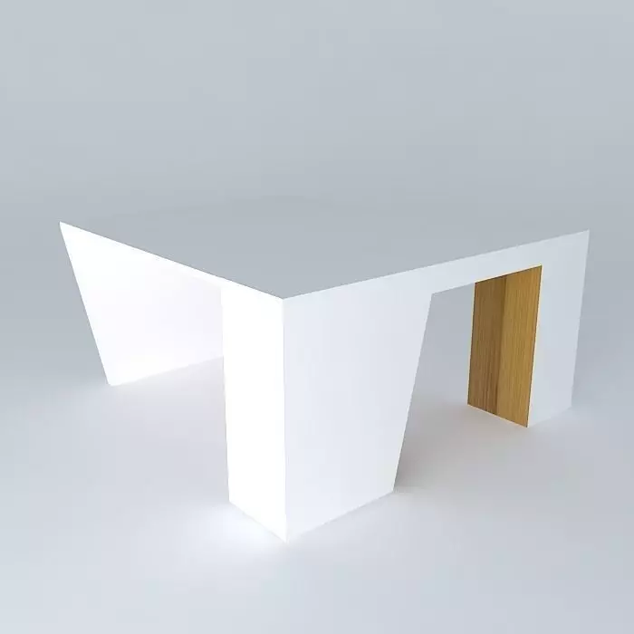 architect set desk with light Free 3D model_0