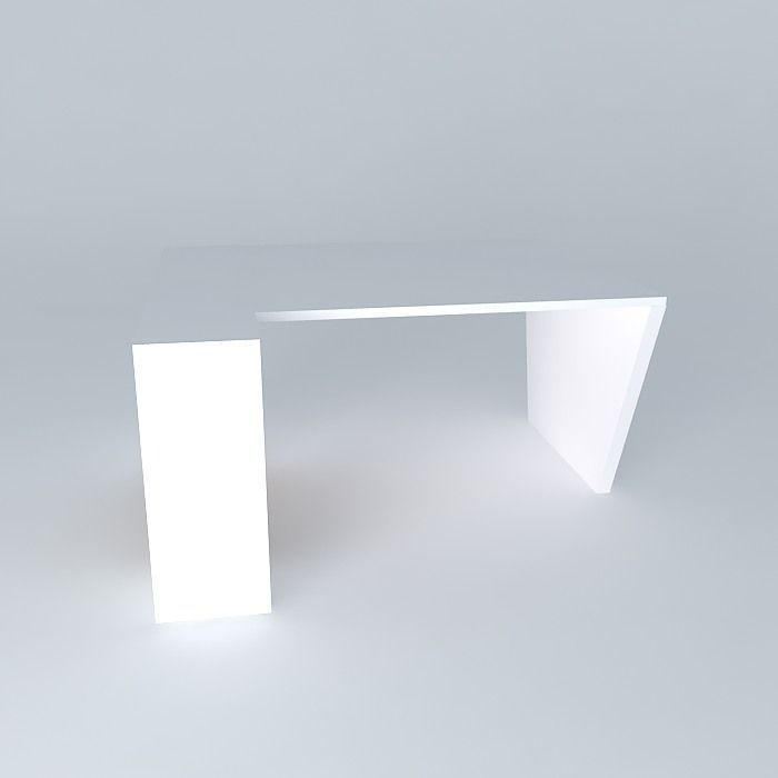 architect set desk with light Free 3D model_2