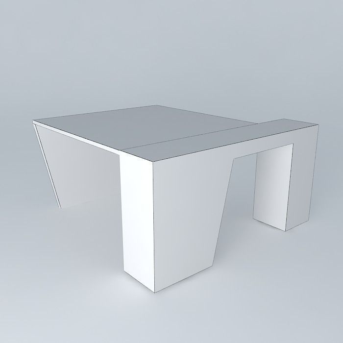 architect set desk with light Free 3D model_3