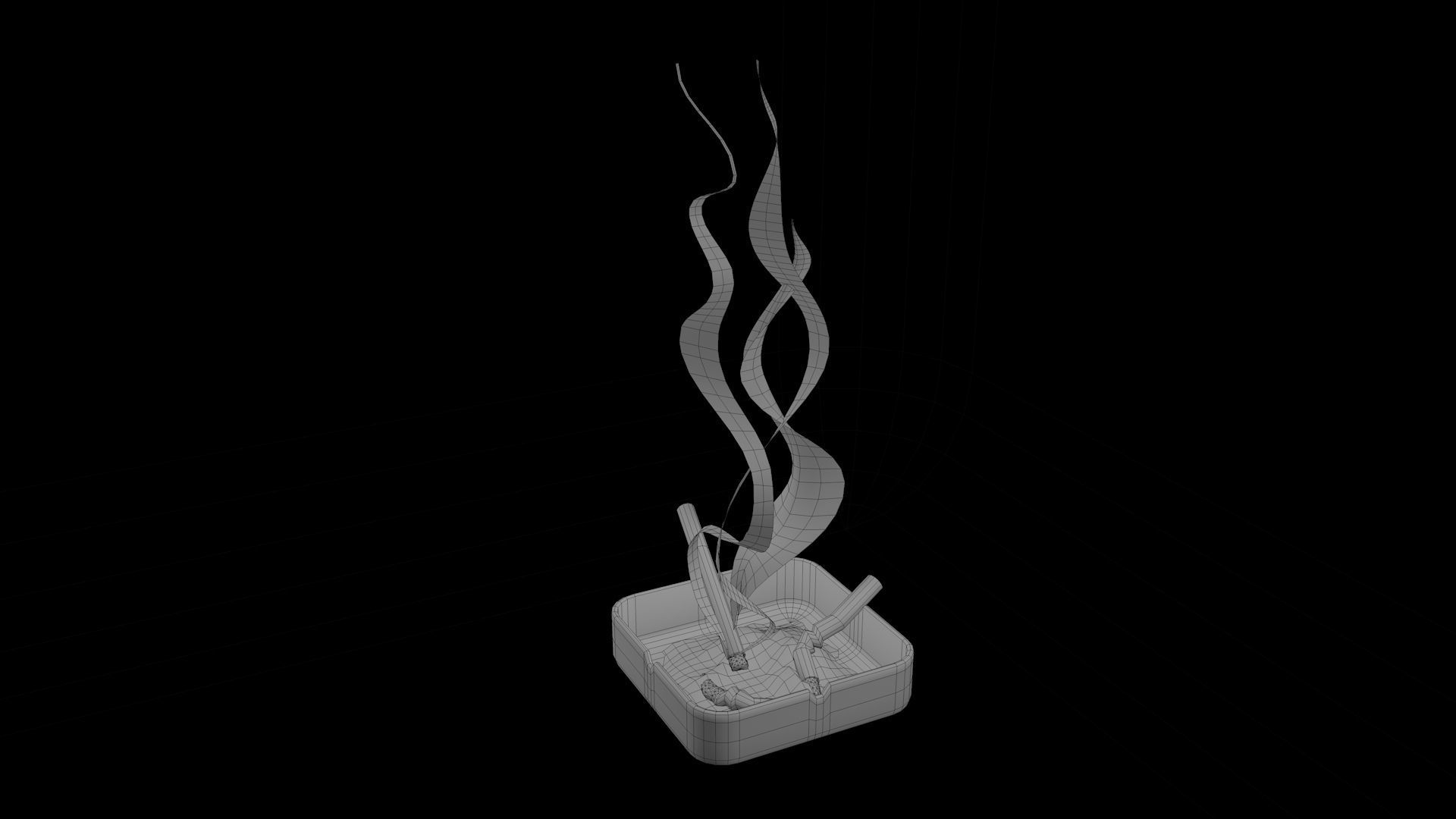 AshTray cigarettes in 3D model_6