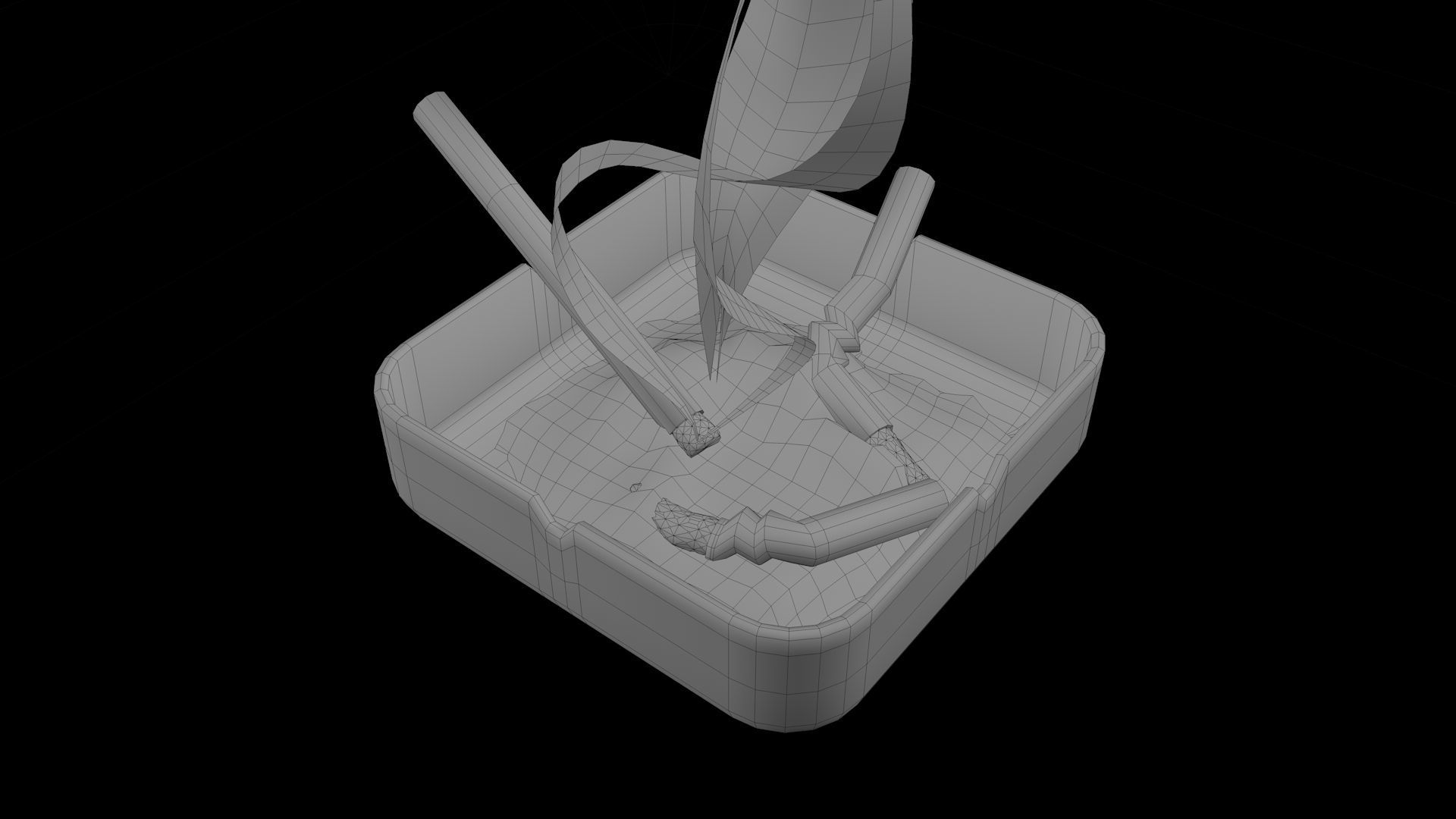 AshTray cigarettes in 3D model_4