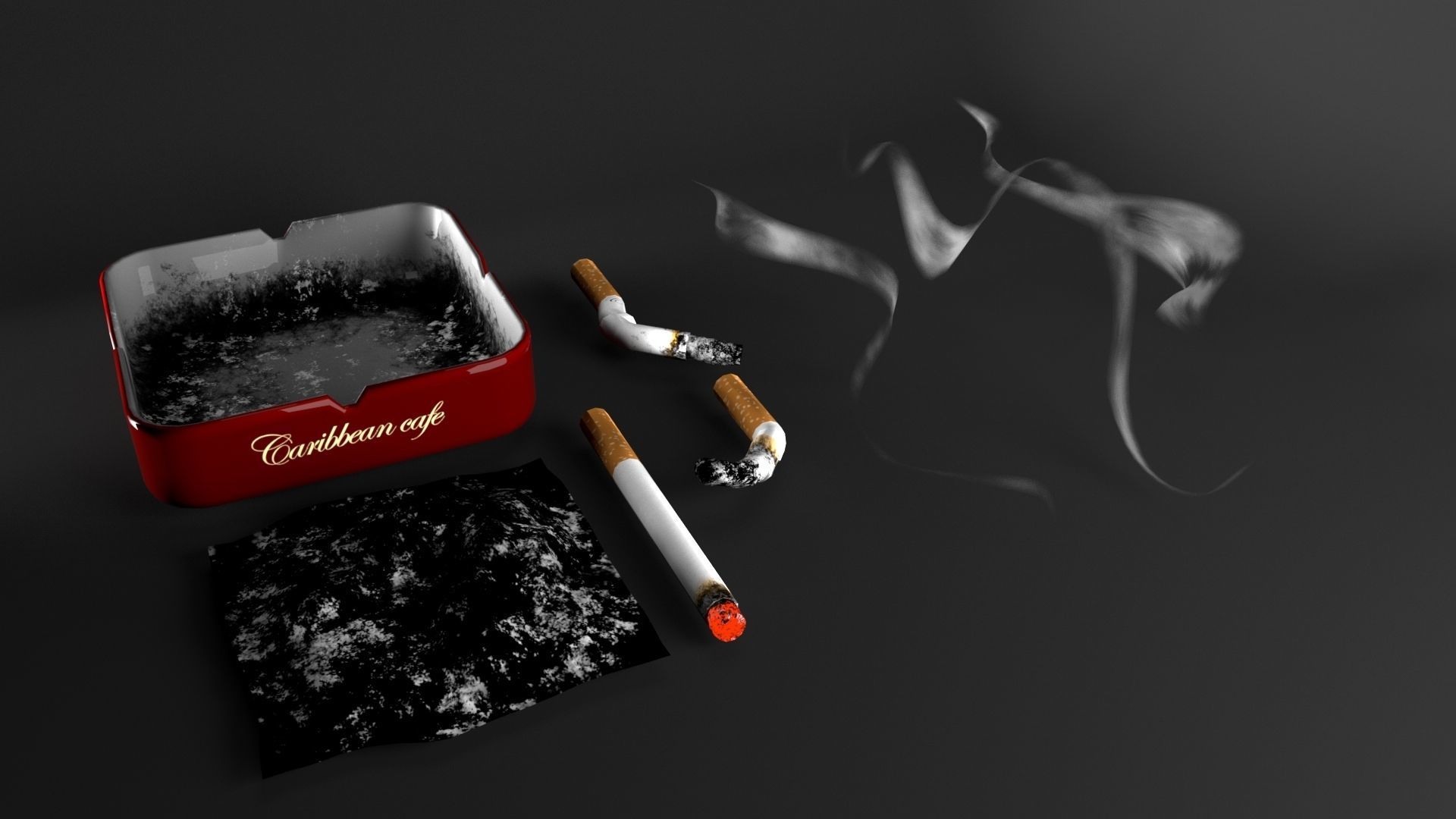 AshTray cigarettes in 3D model_3