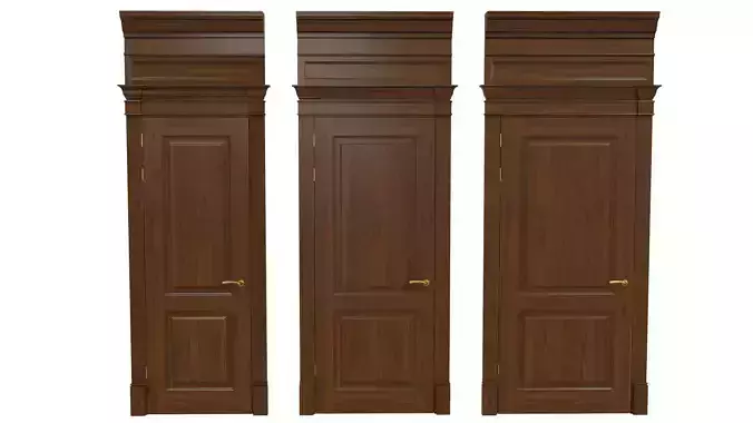 Classic wooden door  01