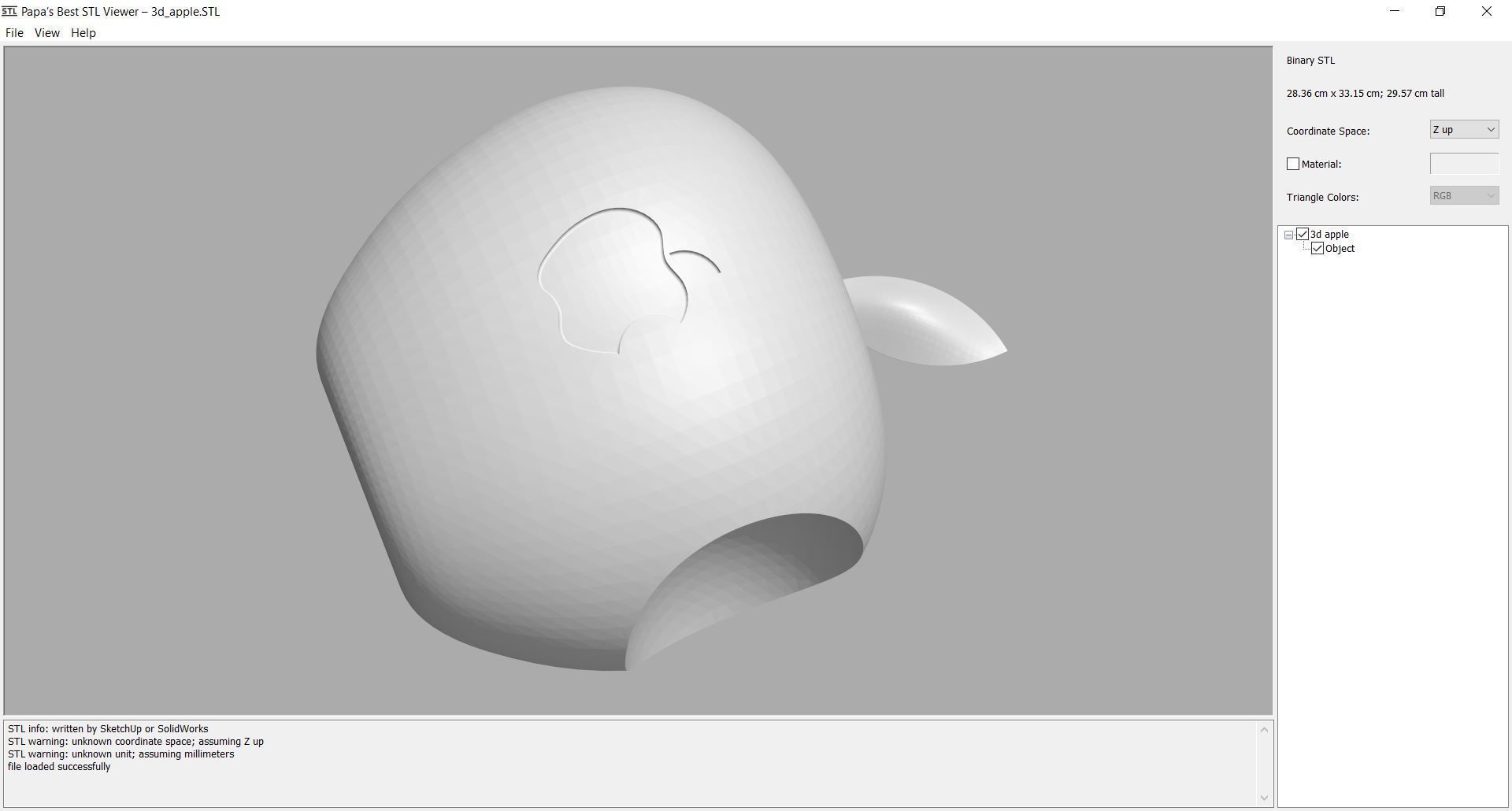 Logo - apple 3D print model_3