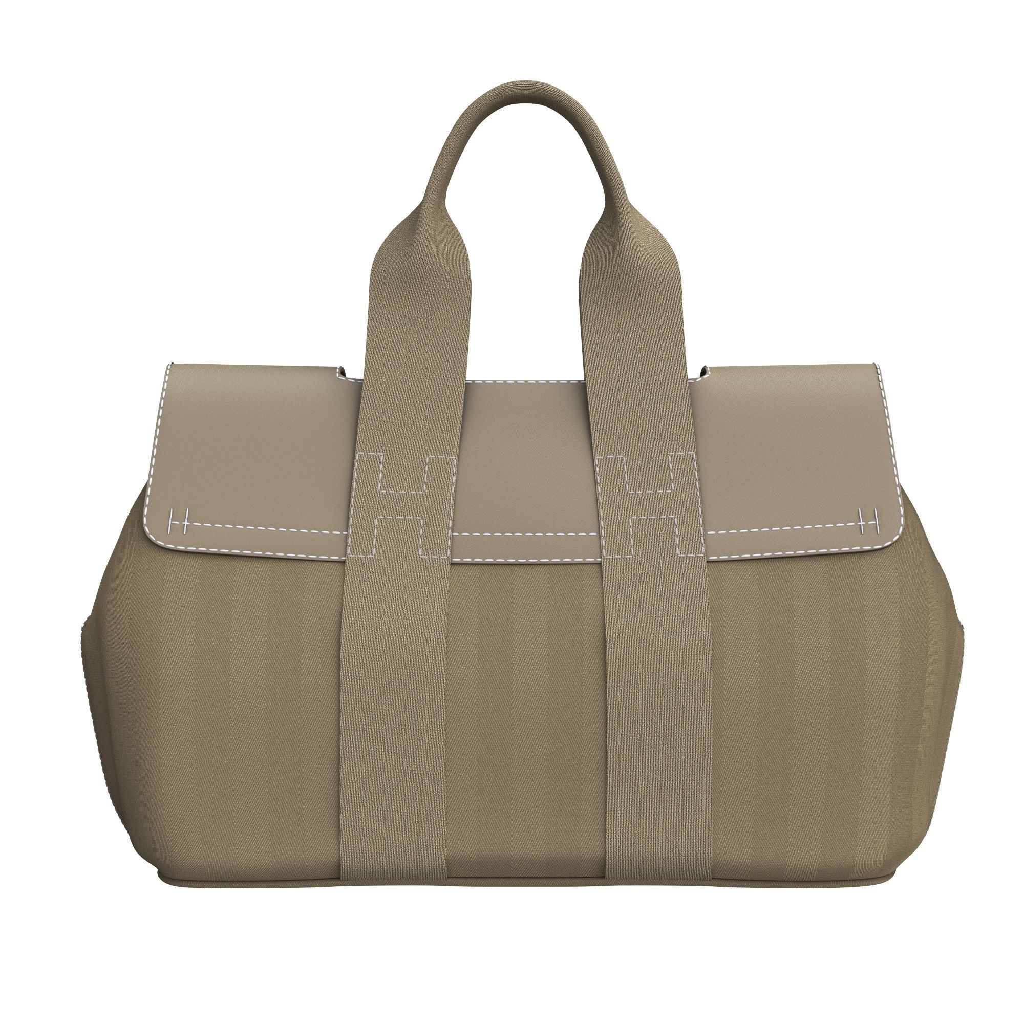 bag-hermes tote bag 3D model_2
