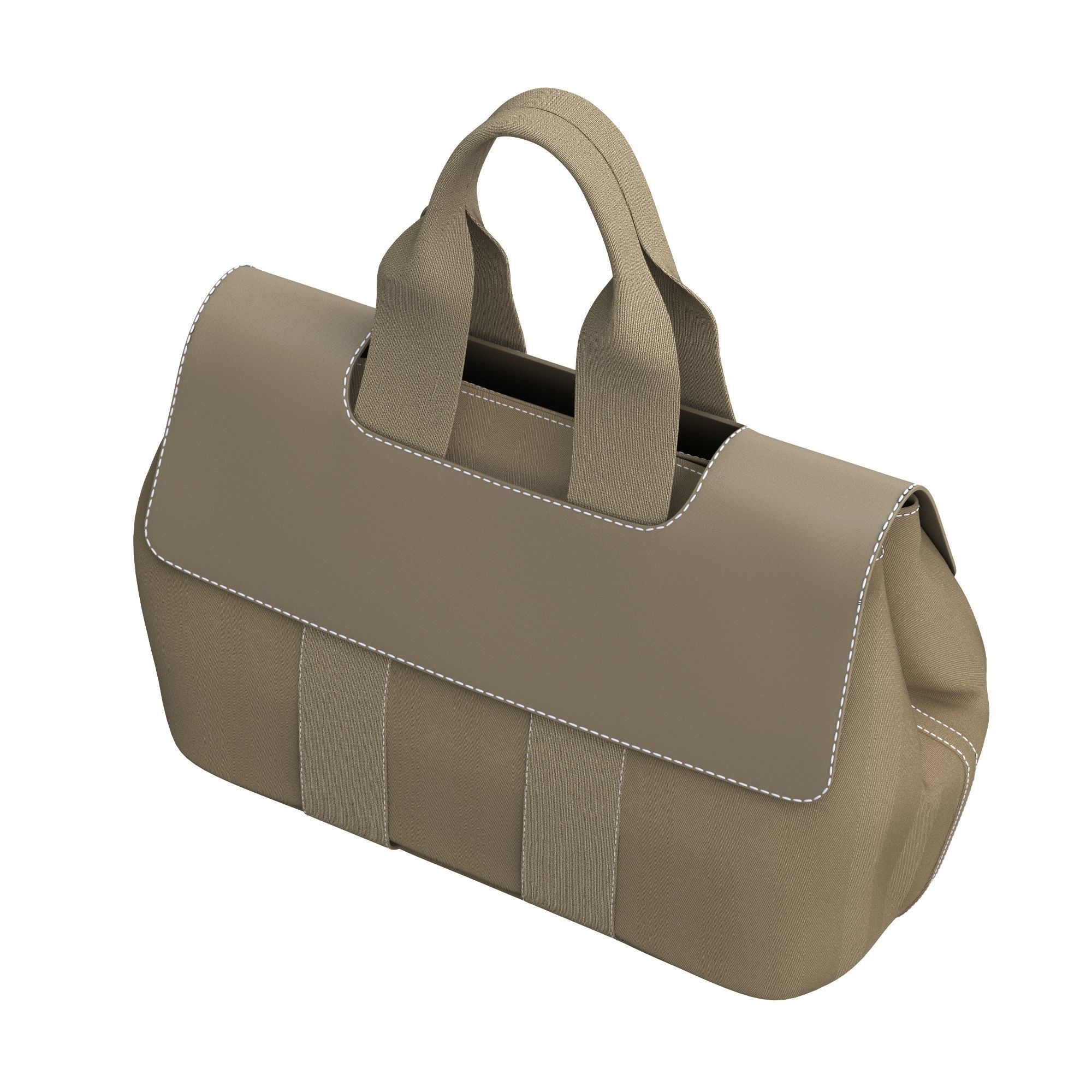 bag-hermes tote bag 3D model_5