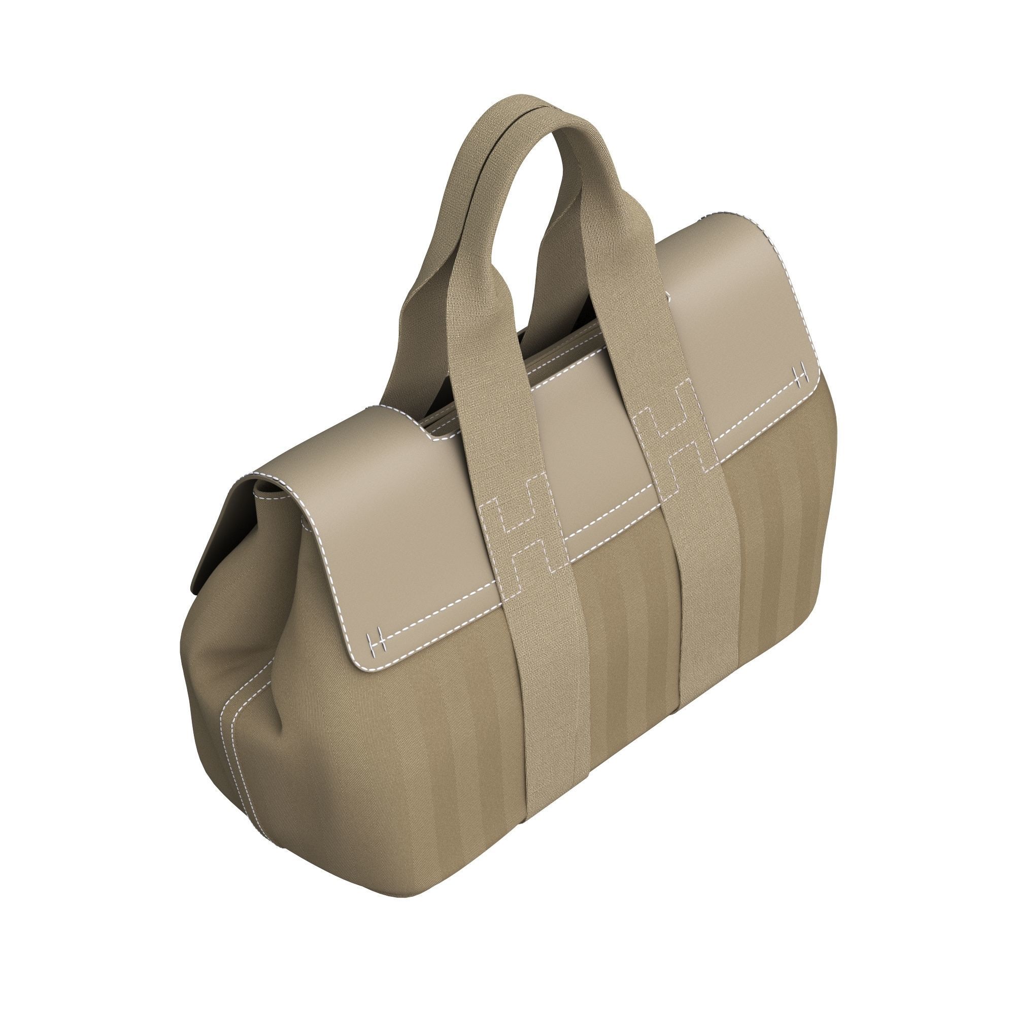 bag-hermes tote bag 3D model_8