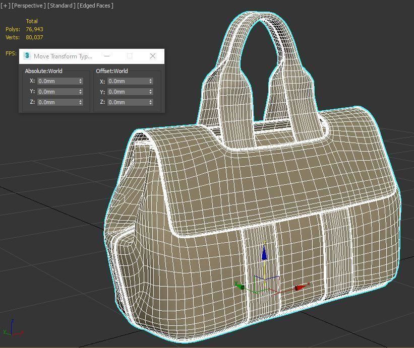 bag-hermes tote bag 3D model_11