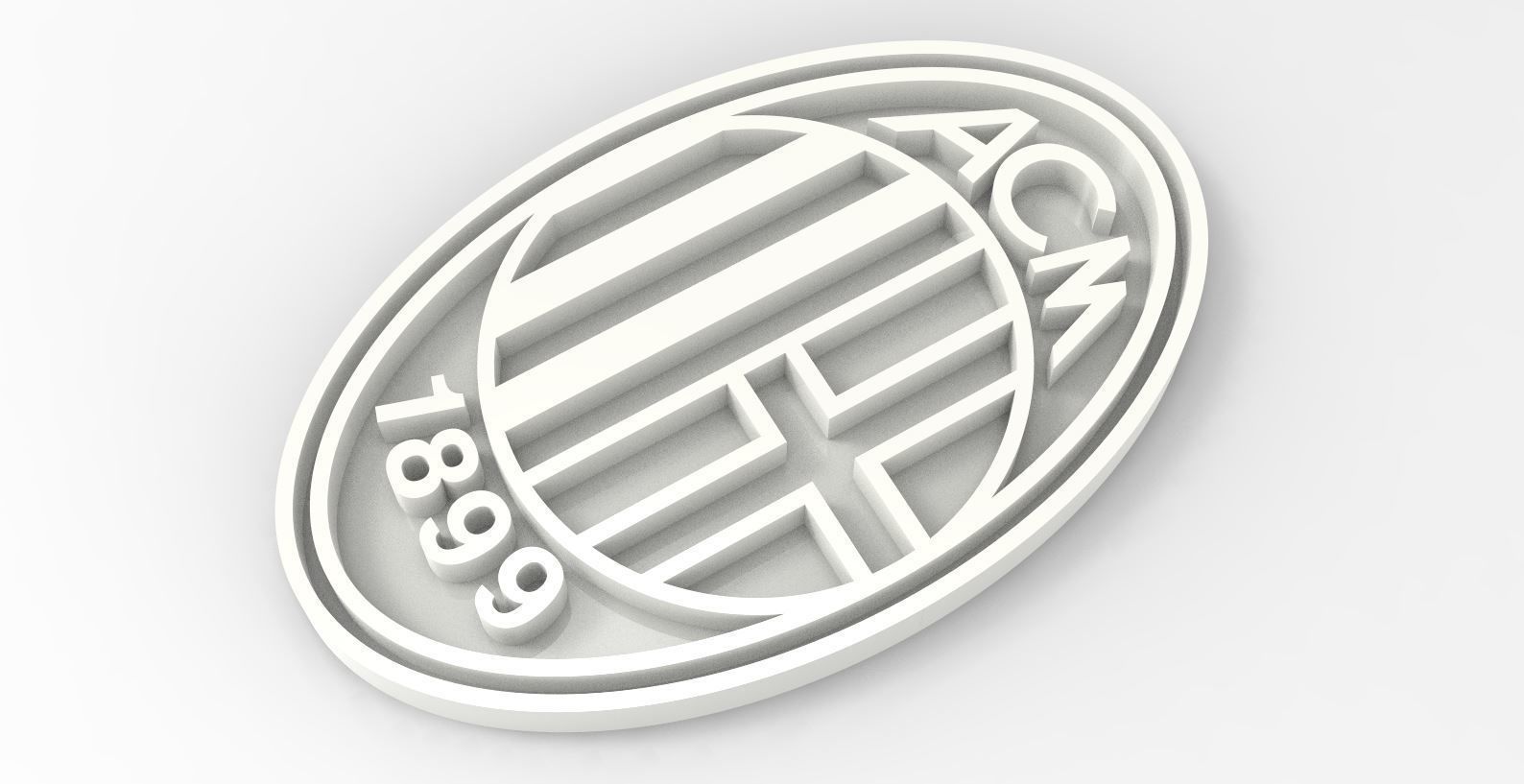 Logo - ac-milan 3D print model_1