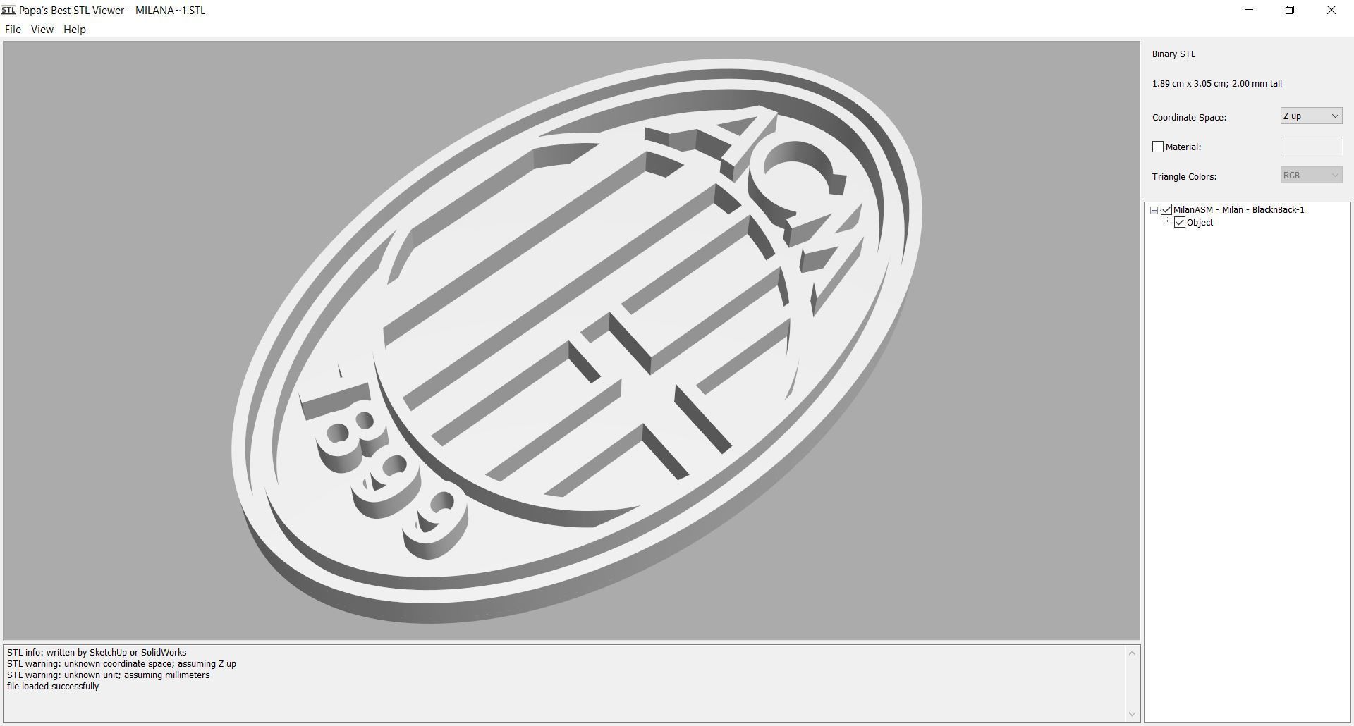 Logo - ac-milan 3D print model_2