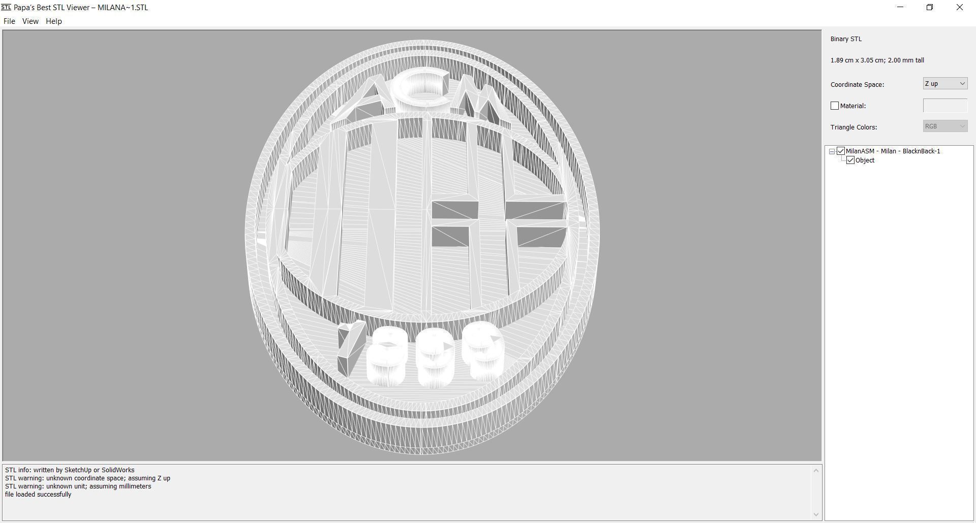 Logo - ac-milan 3D print model_3