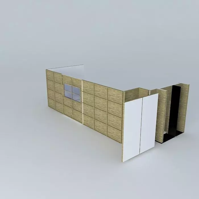 Studio set wooden wall Free 3D model