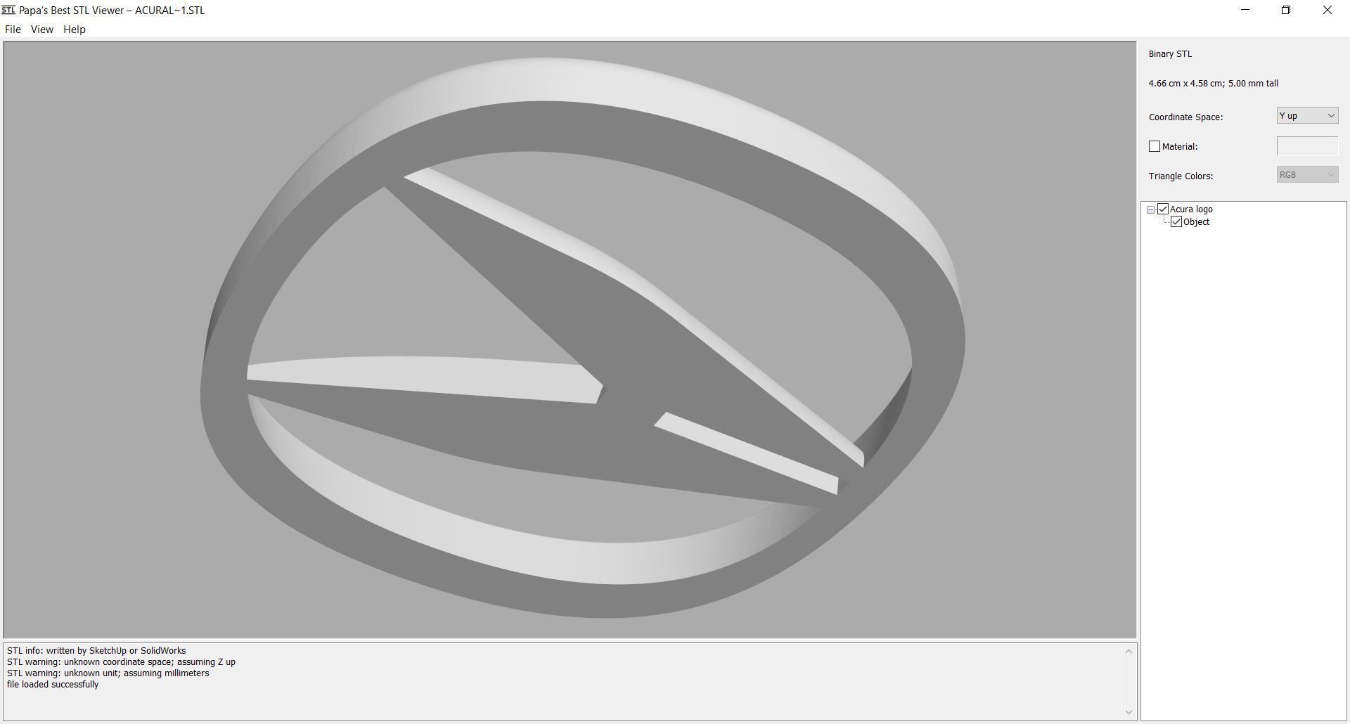 Logo - acura 3D print model_6