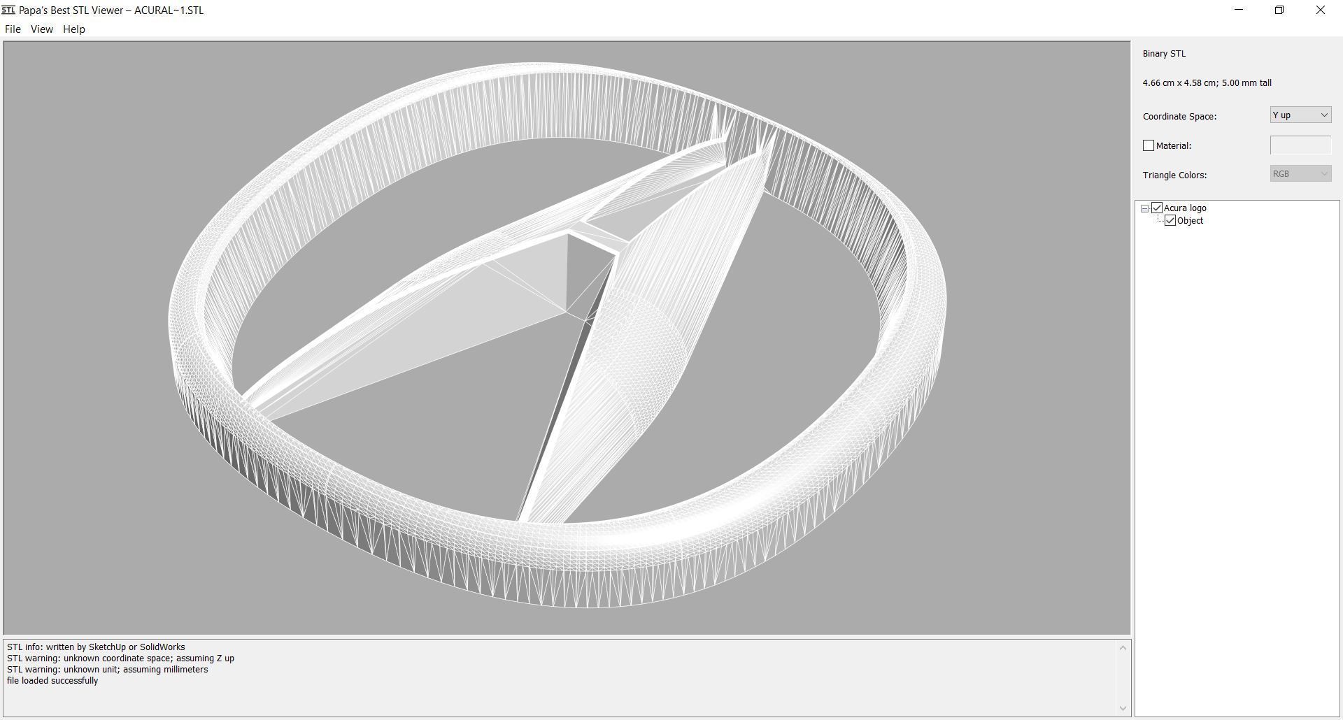Logo - acura 3D print model_4