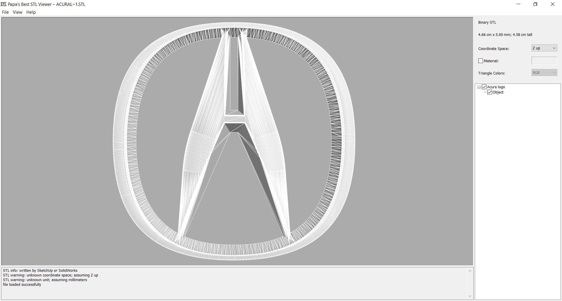 Logo - acura 3D print model_3