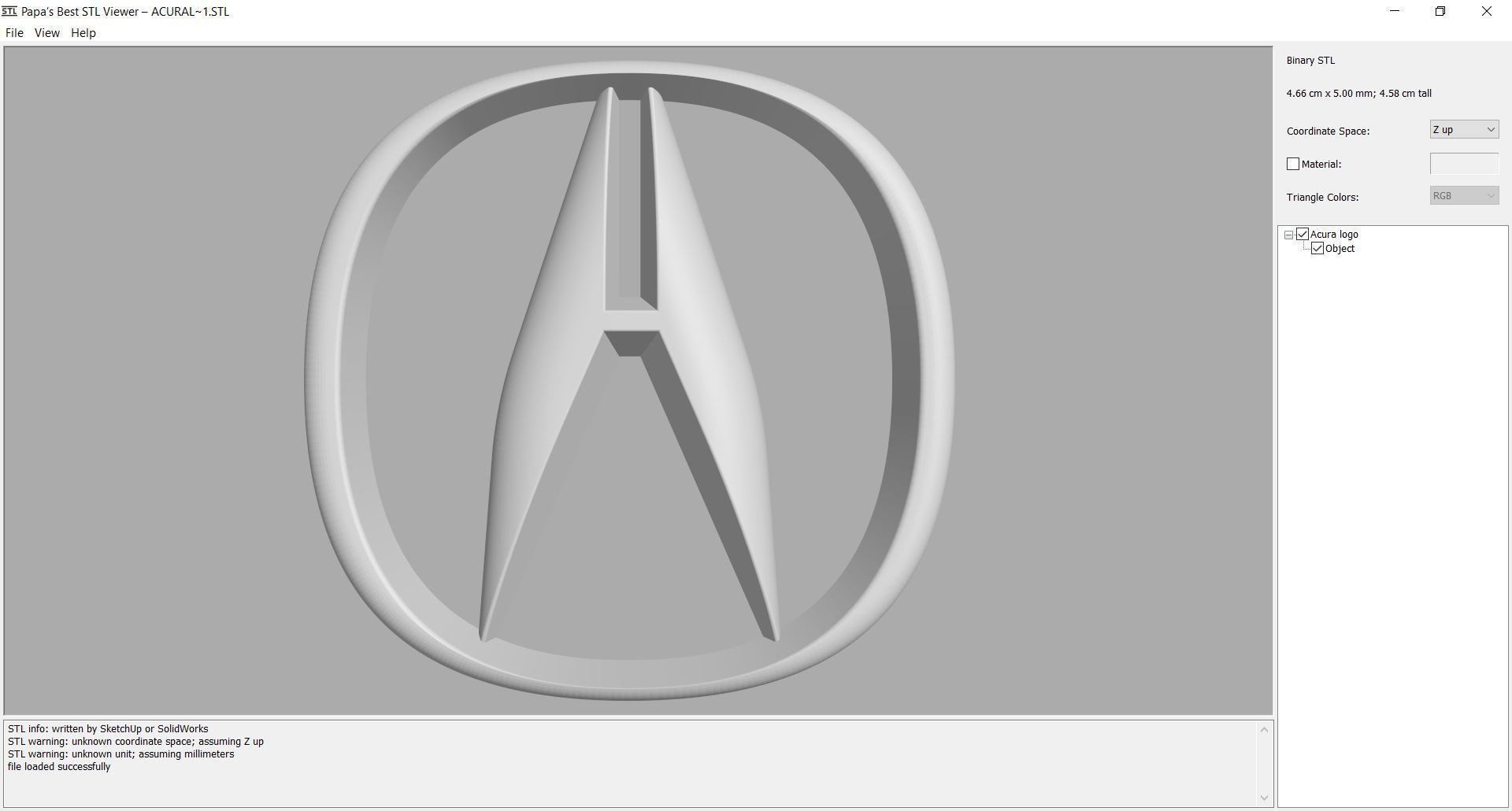 Logo - acura 3D print model_2