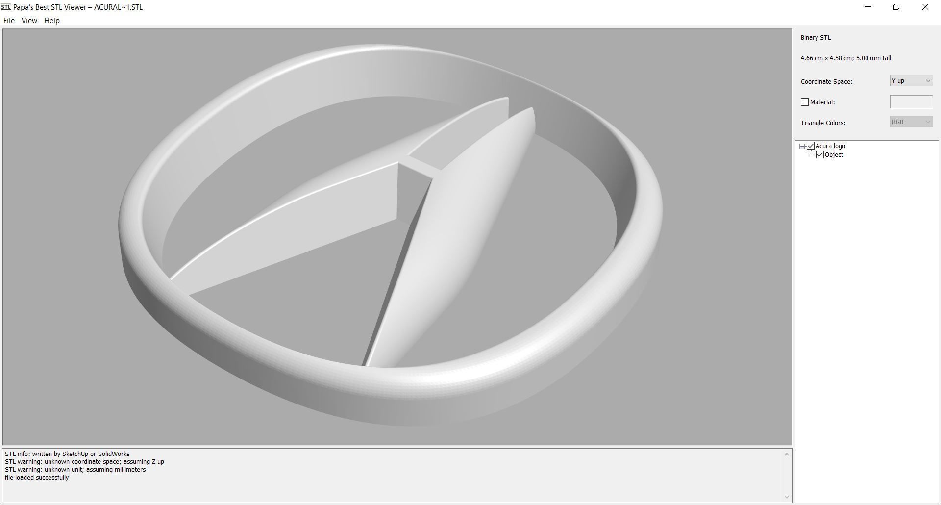 Logo - acura 3D print model_5