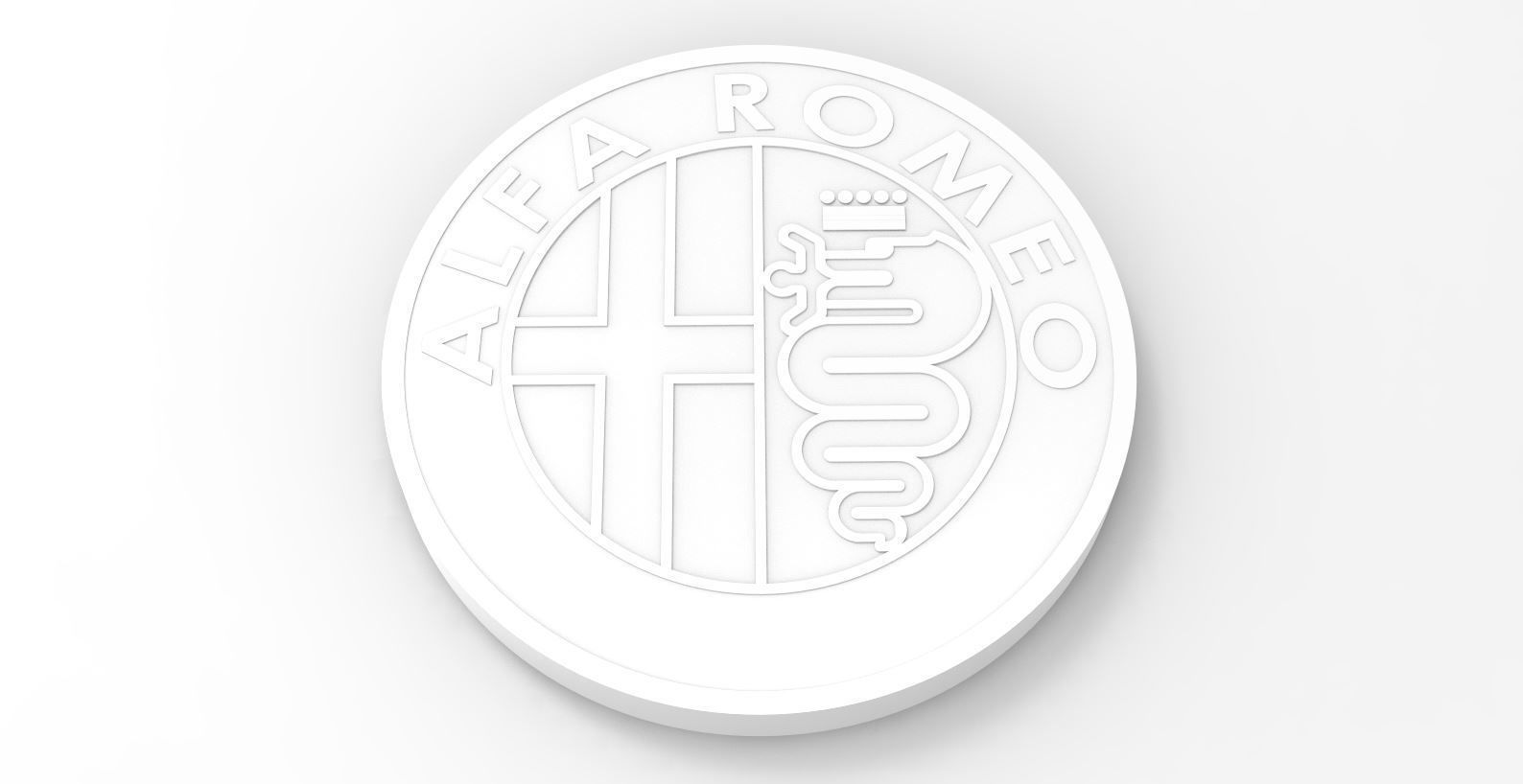 Logo - alfa-romeo 3D print model_1