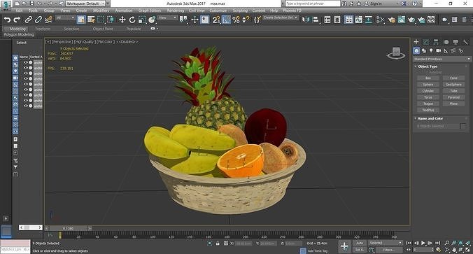 Fruit - basket 3D model