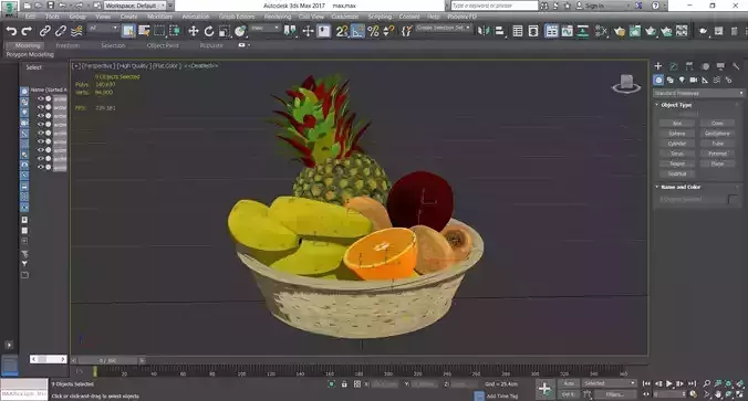 Fruit - basket 3D model
