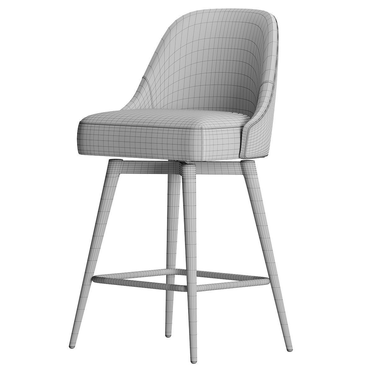 West Elm-Counter Stool 3D model_2
