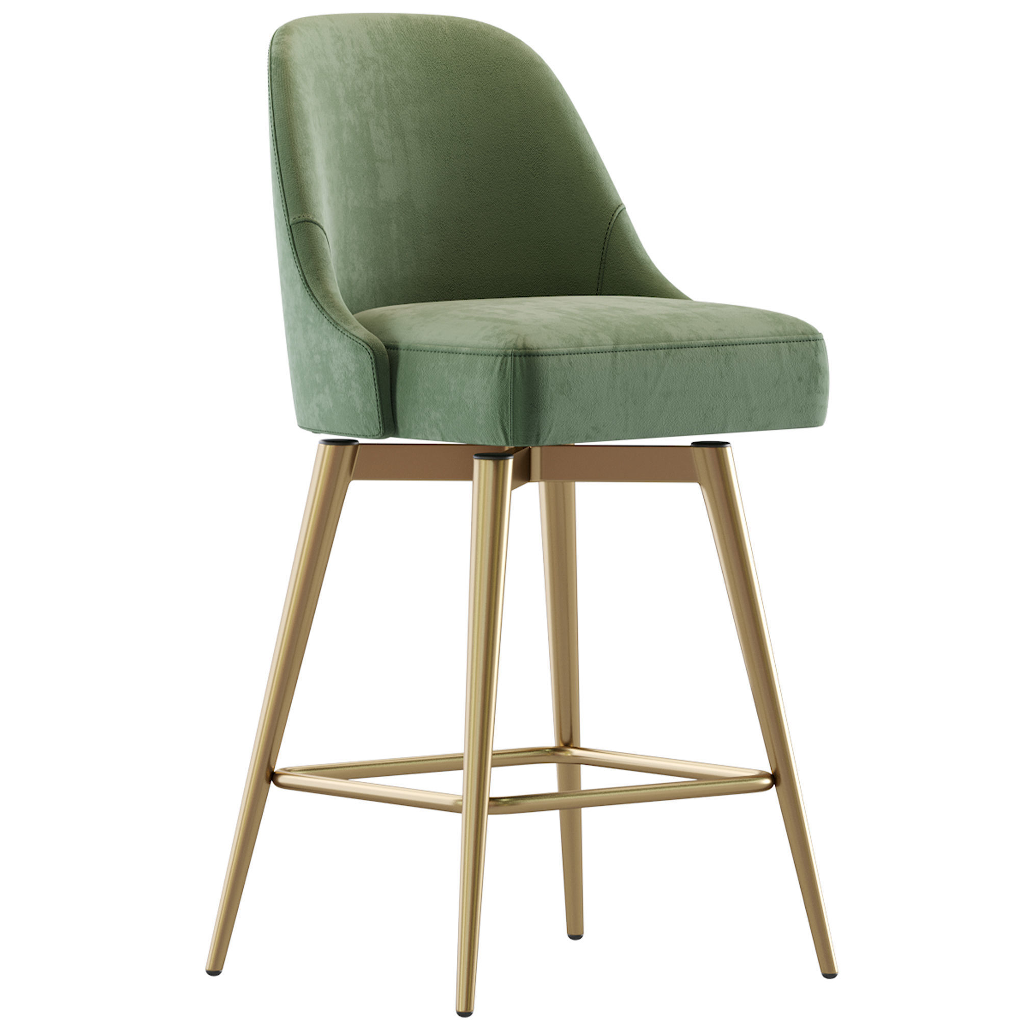 West Elm-Counter Stool 3D model_7