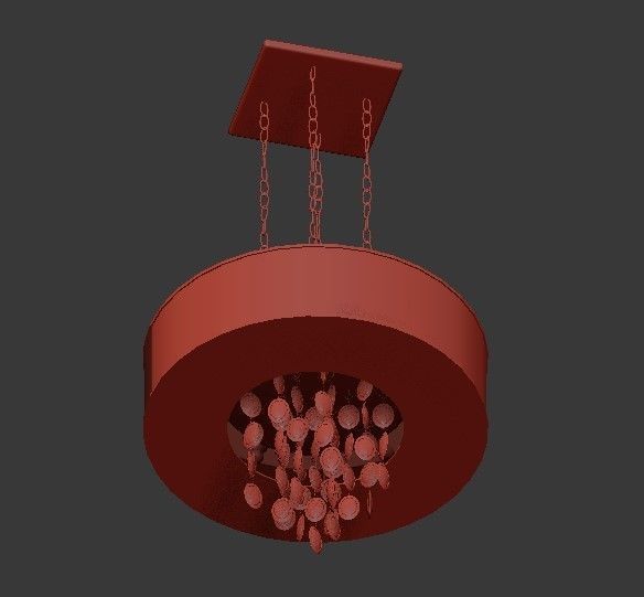 Counterpoint 11 Light Chandelier 3D model_2