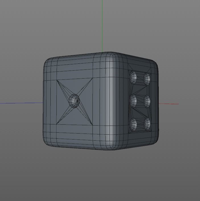 Ludo Dice Low-poly 3D model_6