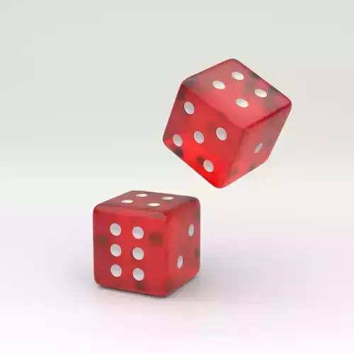 Ludo Dice Low-poly 3D model