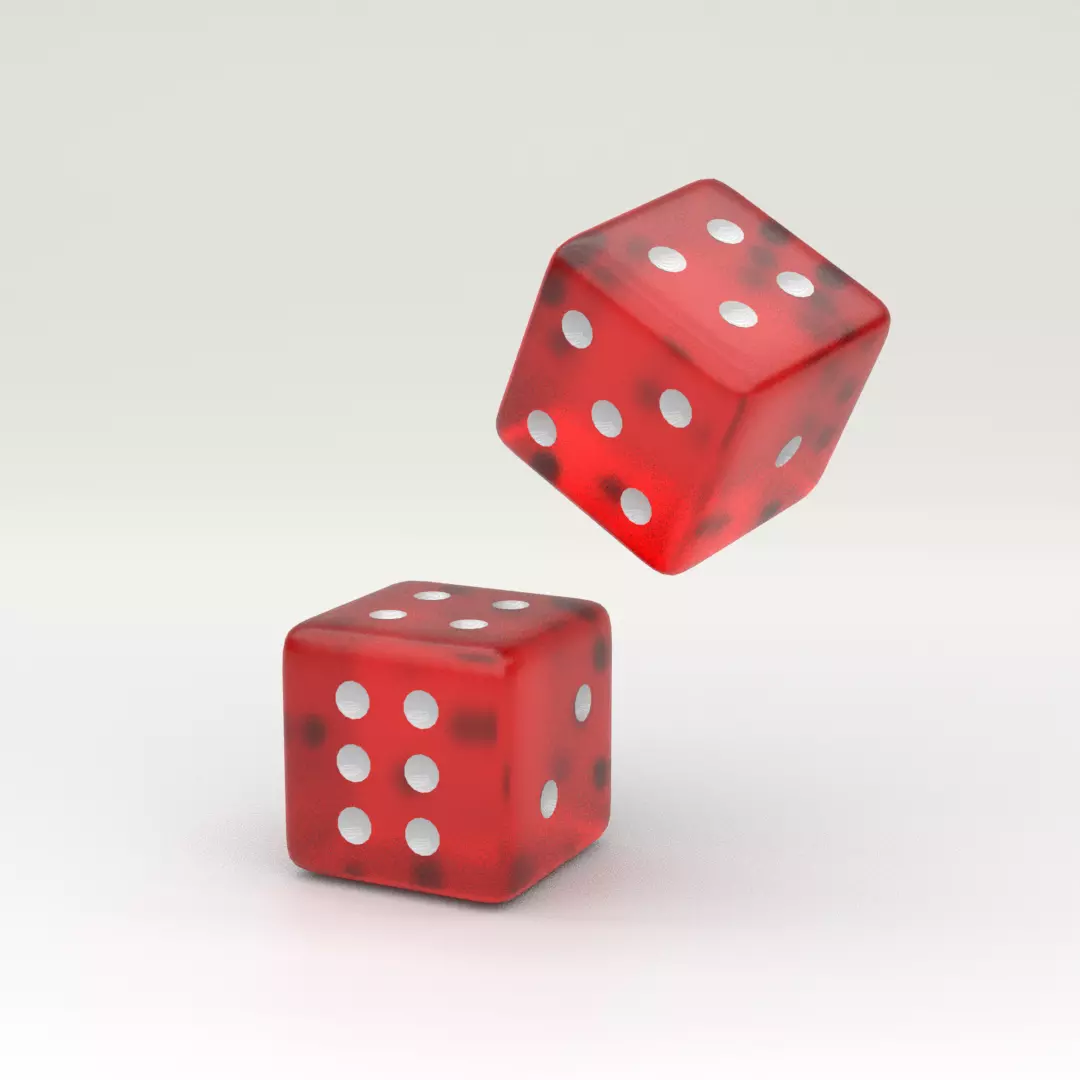 Ludo Dice Low-poly 3D model_0