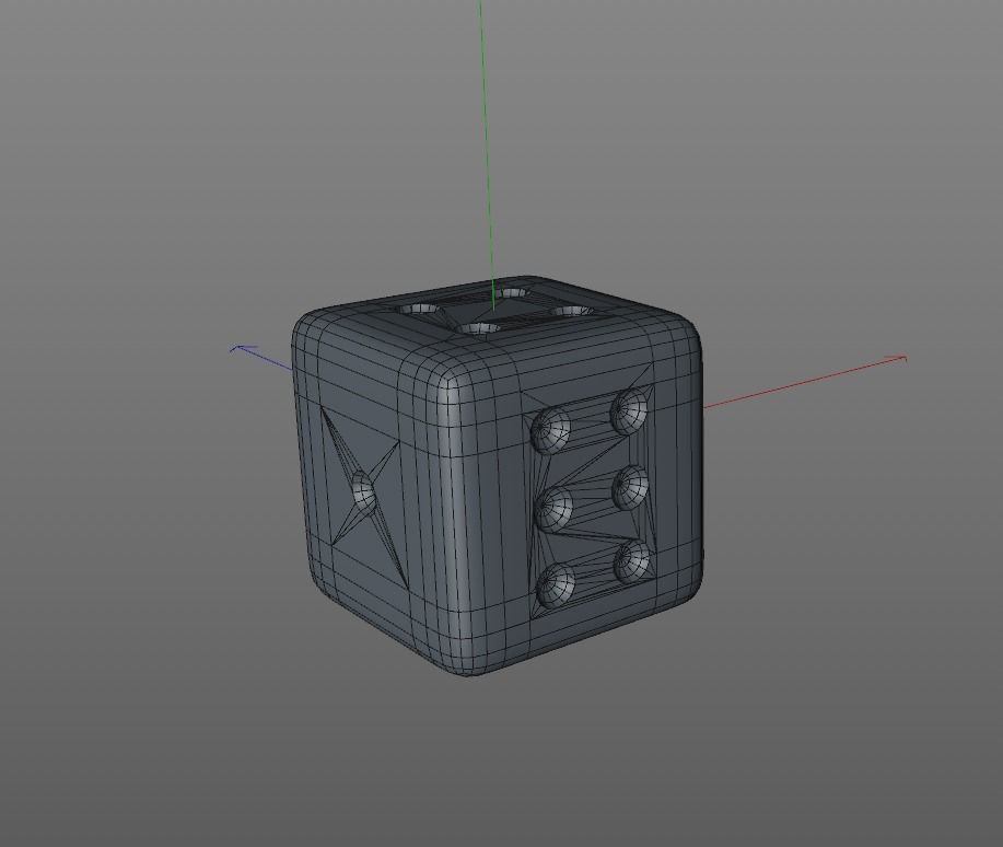 Ludo Dice Low-poly 3D model_5