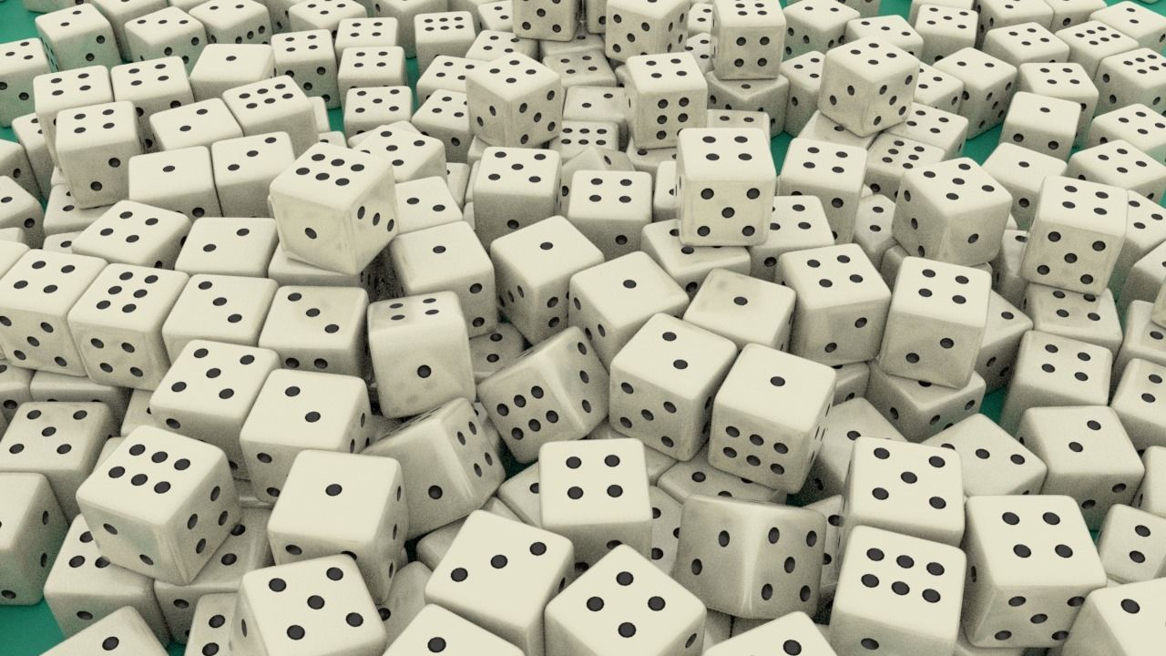 Ludo Dice Low-poly 3D model_2