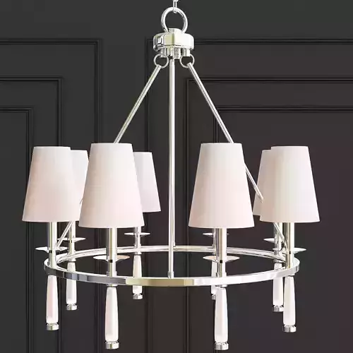 Baxter 8 light polished nickel chandelier