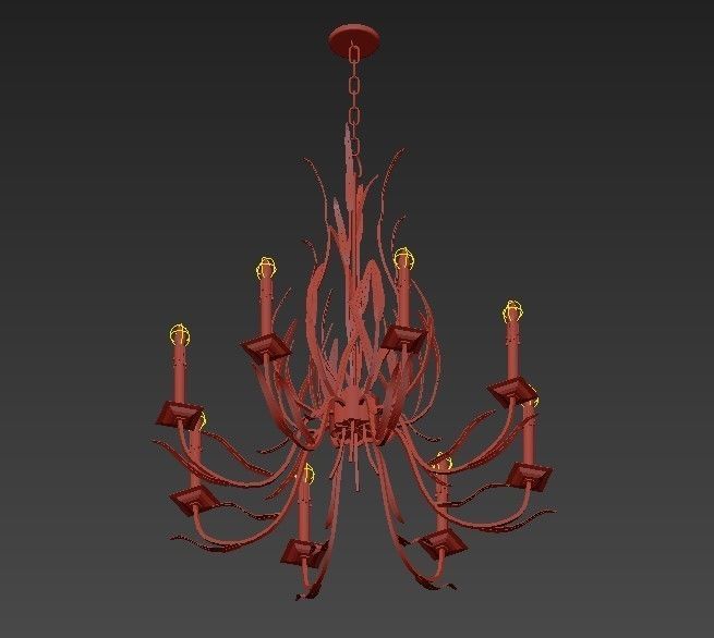 Longleaf Chandelier 3D model_4