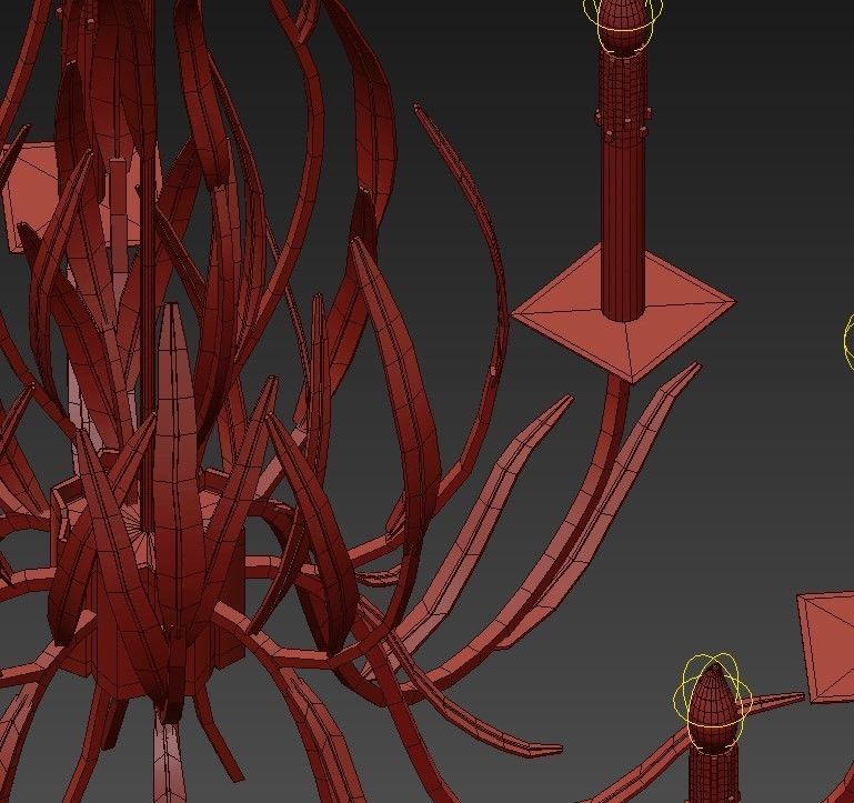Longleaf Chandelier 3D model_5