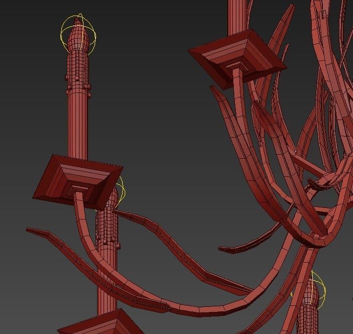 Longleaf Chandelier 3D model_7