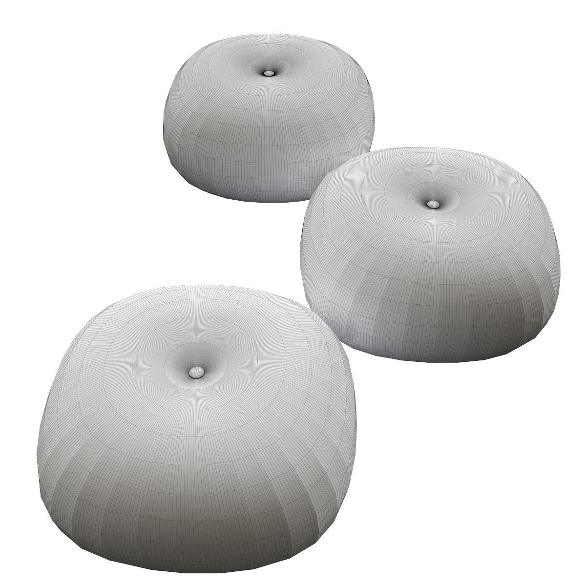 Solid Pillow Set 3D model Low-poly 3D model_1