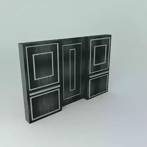 Black wall Free 3D model