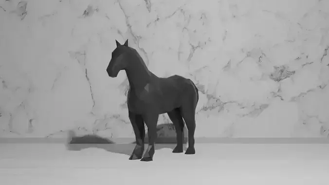 Horse Low Poly 3D print model