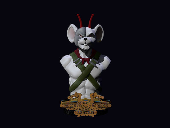 Vinnie rat bust 3D print model